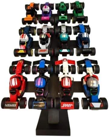Display Stand for LEGO F1 Race Car Models, 12-Car Capacity