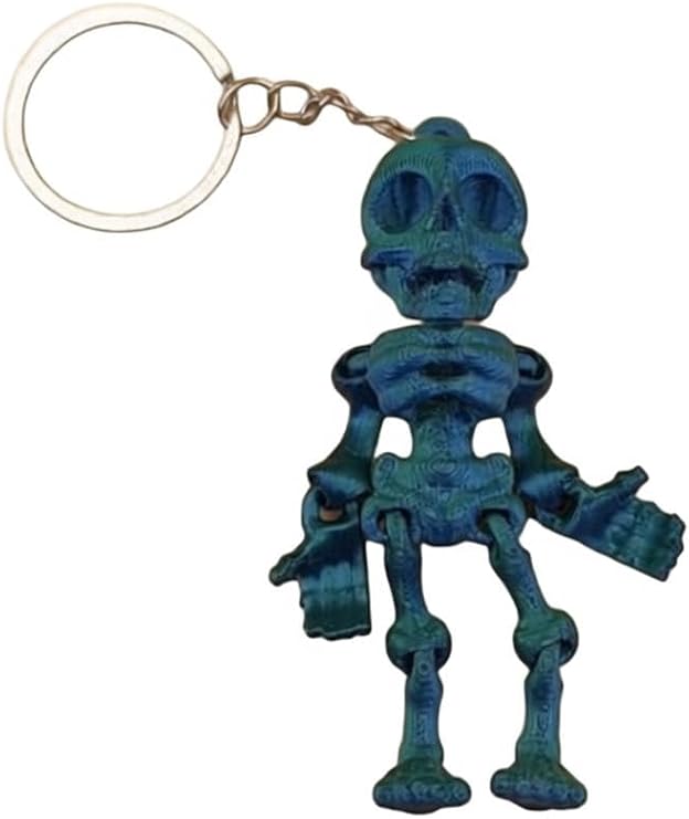 Hareketli İskelet Anahtarlık(Büyük Boy:9CM) - Hareketli Anahtarlık Çanta Süsü Charm