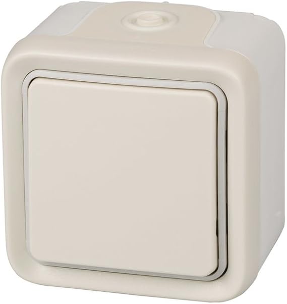 Legrand, Plexo 191506 Wall Switch, Waterproof Switch for Plexo Range, Outdoor Switch, Waterproof (IP55), Beige
