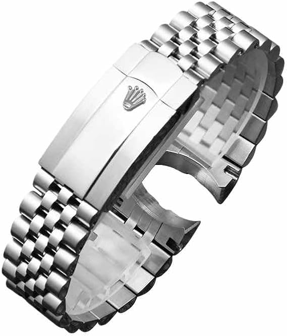 Solid Stainless Steel Watch Band – Replacement Watch Bracelet with Deployment Clasp for Rolex Datejust 36mm & 41mm