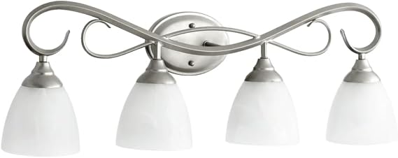 Quorum International Powell 4-LT Vanity - Classic Nickel - 5108-4-64