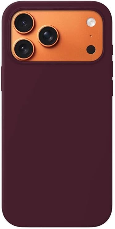 iPhone 17 Pro Max & 18 Pro Max ile Uyumlu İçi Kadife Lansman Silikon Kılıf – Kamera Korumalı, Darbe Emici, Premium Yumuşak Kapak Bordo