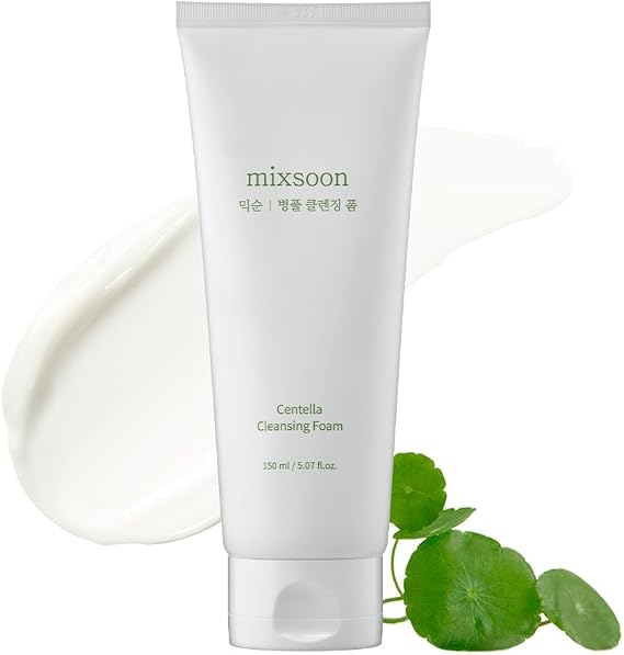 mixsoon Centella Cleansing Foam - Limpiador Facial Hidratante con Centella de Jeju para Claridad Refinada, Elimina Impurezas y Maquillaje para un Brillo Vibrante, No Reseca la Piel Sensible, 150ml