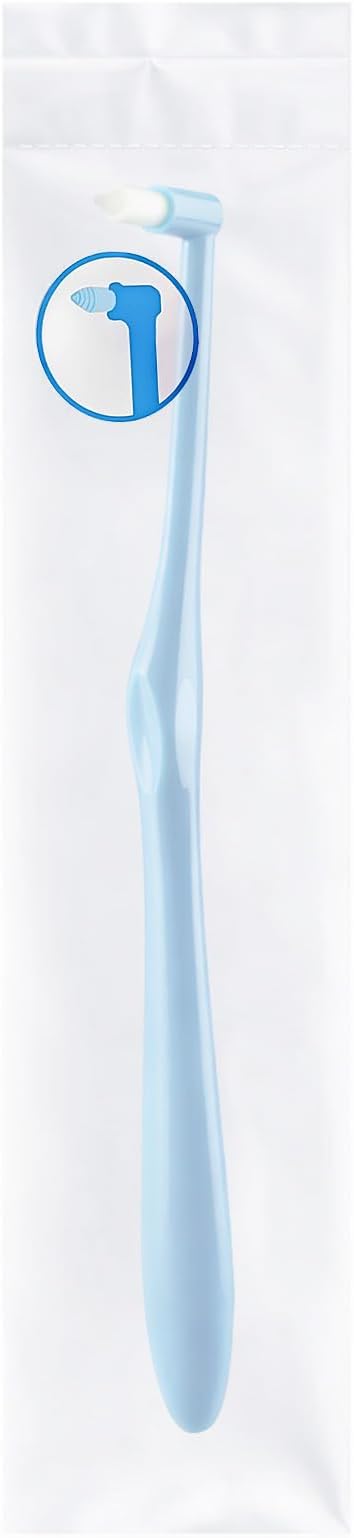 1 PCS Interspace Toothbrush, Interspace Compact Soft Slim Interspace Teeth Brush, Dental Brushes for Orthodontic Braces & Detail Cleaning - Blue
