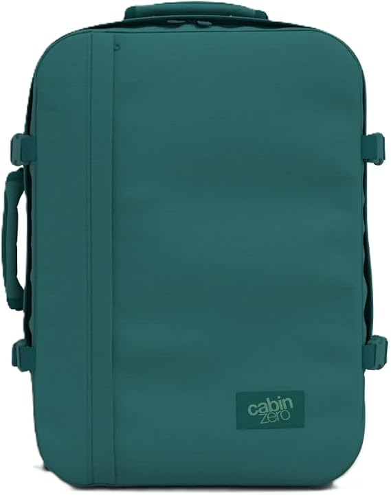 Cabinzero Classic 44L' Ultra Light Cabin Bag with Luggage TRACKERS, Unisex Backpack, Meadow Green, 44