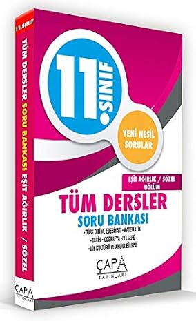 Çapa 11. Sınıf Eşit Ağırlık-Sözel Tüm Dersler Soru Bankası (Kapak değişebilir)