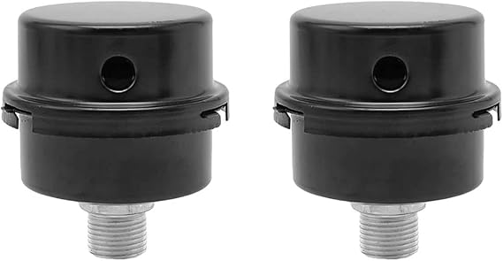 2Pcs Air Compressor Muffler Oil Free Intake Muffler Inlet Filter Silencer Air Compressor Accessories with PT 1/2” 20 mm Metal Body Air Tool Replacement Parts