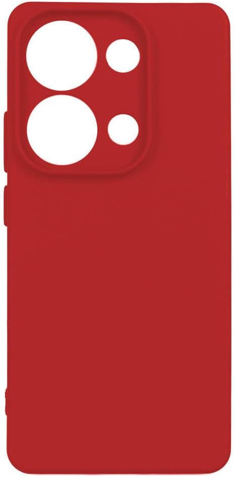 Aksesuarcim Xiaomi Redmi Note 13 Pro 4G ile Uyumlu Silikon Kılıf Mat Pastel Renkli Parmak İzi Bırakmayan Yumuşak Kapak Biy Kırmızı