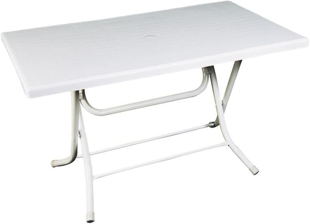SY-2577 Beyaz Dikdörtgen Plastik Katlanır Masa 70x120cm