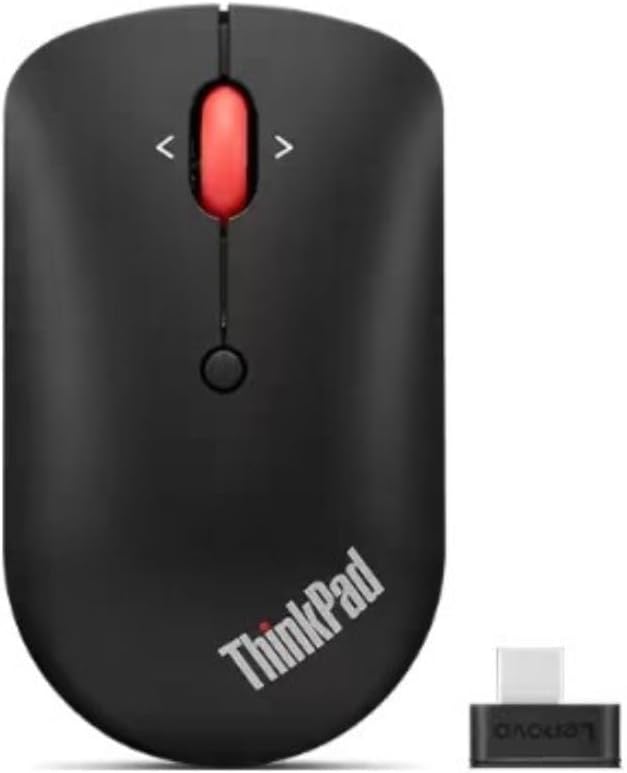 Lenovo Mouse Wireless Compact Wireless Mouse 4Y51D20848 Black with USB-C Receiver