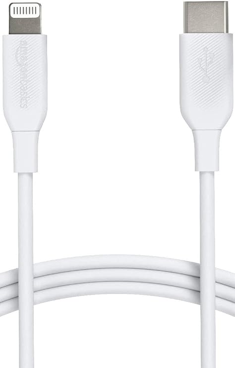 Amazon Basics USB-2.0 Type C to Lightning Cable (MFi Certified) - 3 Feet - White