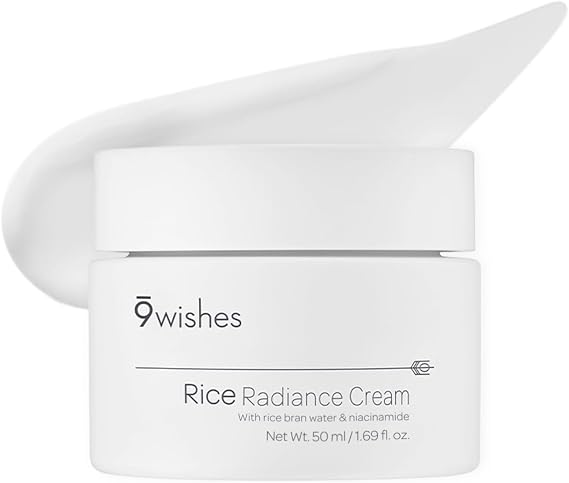 9wishes, 72% RICE Radiance Cream -50ml - Advanced Hydrating and Whitening Face Moisturiser, Premium Korean Skincare