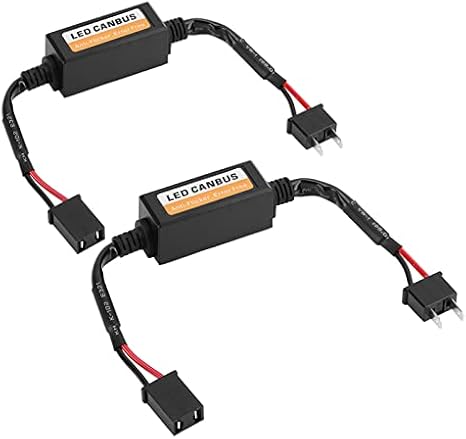 2Pcs LED Canbus Headlight Decoder Device PVC Material Anti-Flicker Resistors Error Canceller for H7