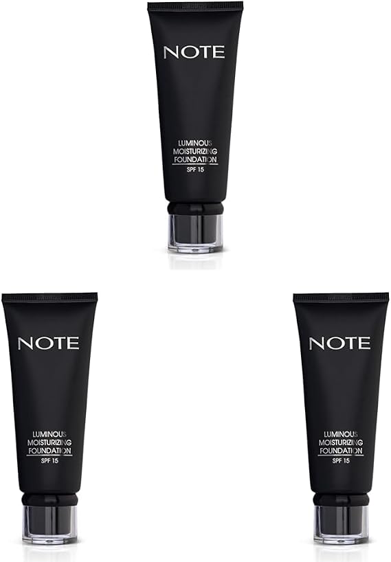 Note Cosmetics Luminous Moisturizing 02 Natural Beige Nemlendirici Etkili SPF 15 Kapatıcı Fondöten (3 paketi)