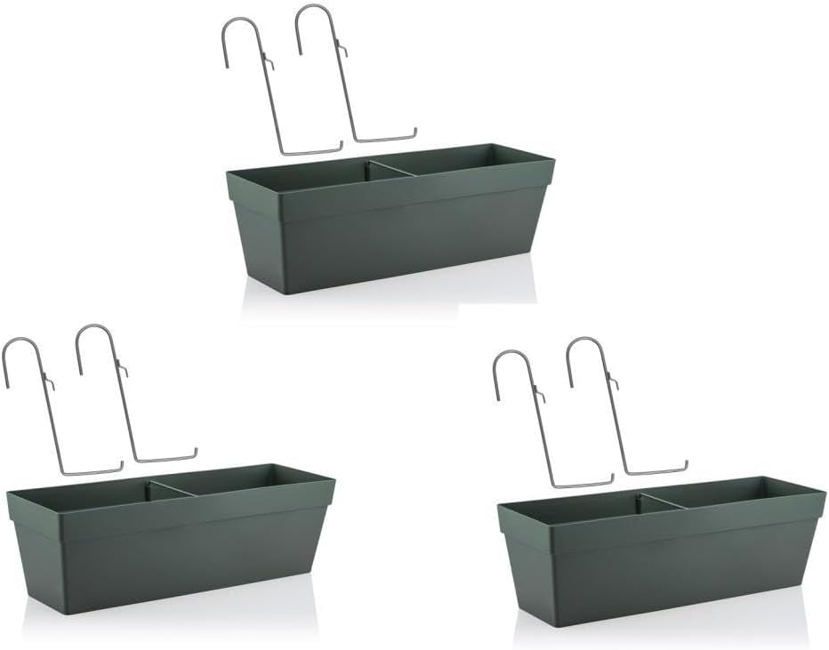 SO-YB02A Askılı Yalı Balkon Saksı 10.8 lt Antrasit 3 Adet