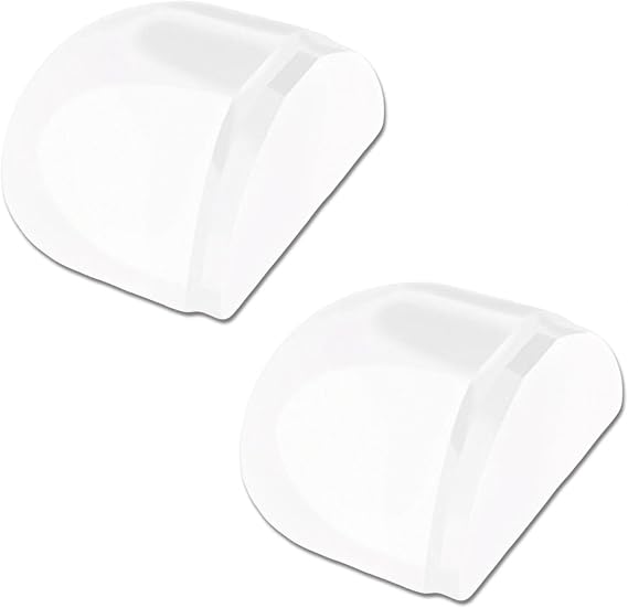 2 Pack Clear Self-Adhesive Floor Stoppers, Transparent Silicone Door Buffers, No Drilling Wall & Door Protectors for Smooth Floors, Noise Reduction