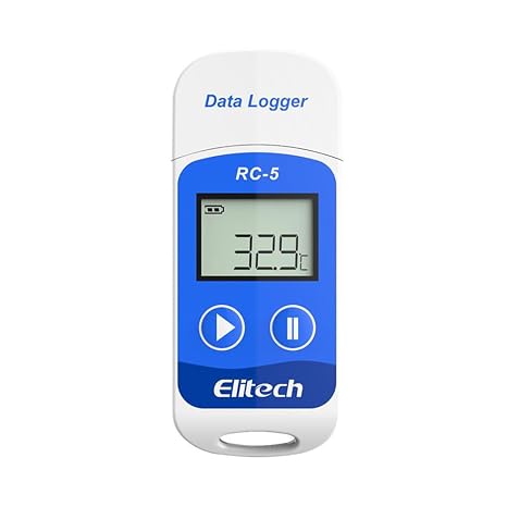 Multi Use Temperature Data Logger (Range: -30°C to +70°C) for Vaccine Box, Pharma, Refrigerator Along with Calibration Certificate | Model: Elitech