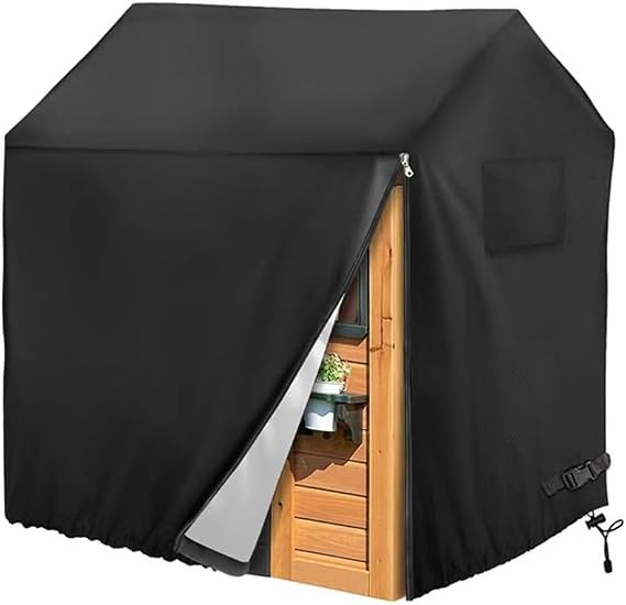 210D Cloth Outdoor Children's Playhouse Cover, Waterproof Sunscreen Protective Cover, Lightweight And Foldable, With Adjustable Drawstring(110*120*140cm)