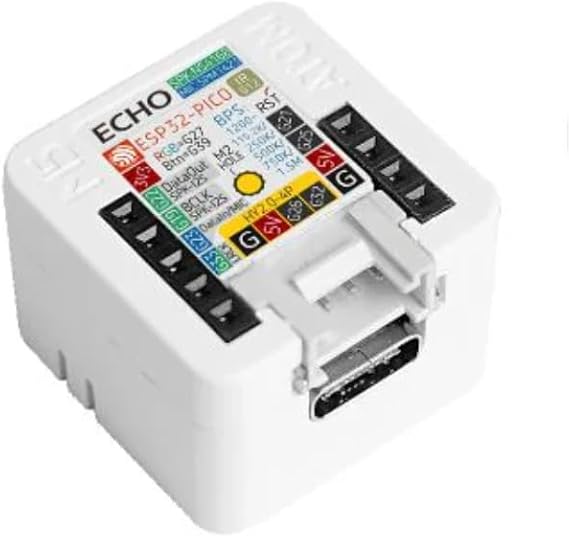 M5Stack Atom Echo - Programmable Mini Smart Speaker with Bluetooth, Microphone, Speaker and RGB LED | Ideal for IoT and Voice Projects