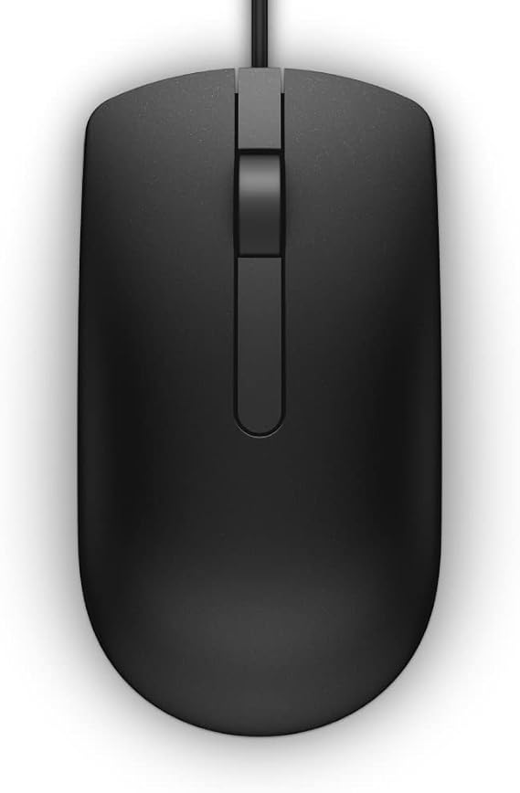 Dell MS116 - Mouse - Optical - 2 Buttons - Wired - USB - Black - Retail - for Inspiron 17R 57XX, 17R 7720, Latitude D630, Optiplex 50XX, 5250, 90XX, XPS One 27XX