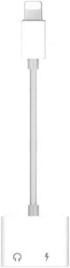 Microcase iPhone Lightning 2in1 Şarj + Kulaklık Dönüştürücü 3.5 mm jack Adaptör Beyaz - Model MH-032