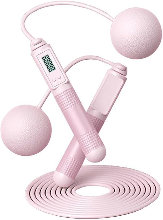 Digital Jump Rope with Calorie Counter,Jump Ropes for Fitness,with Large Cordless Jump Ball Smart Skipping Rope for Indoor Outdoor Workout