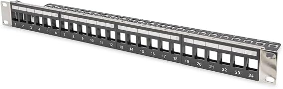 DIGITUS Patch Panel - Modular - 19", 1U - 24 Ports