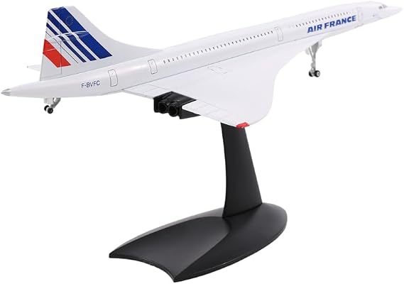 Model Plane, 1/200 Concorde Supersonic Passenger Aircraft Air France Airways Model with Stand for Collection and Display Aviation Enthusiast Gifts