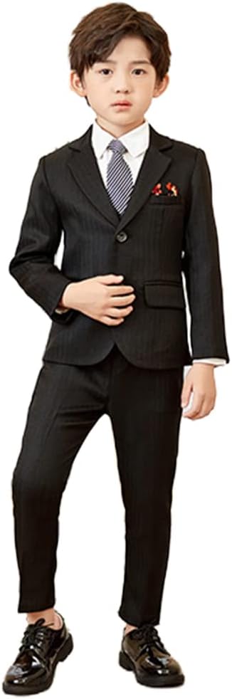 zz.luxi Boys' Formal Suit, Children's Suit, 5-Piece Set, Children's Suit, Kids, Baby Clothing, Tuxedo Suit, Junior, Formal Wear, Shichi-Go-San Kindergarten Entrance Ceremonies, Graduation Ceremonies