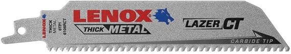 Lenox 2014220 6" 8TPI LAZER Ct 6108RCT Reciprocating Saw Blade 1PK