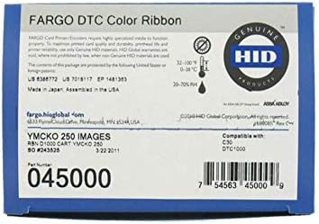 Fargo 45000 Printer Ribbon – Tape Dot-Matrix Printers (Dye-Sublimation, YMCKO, Multicolour, Fargo Dtc1000)