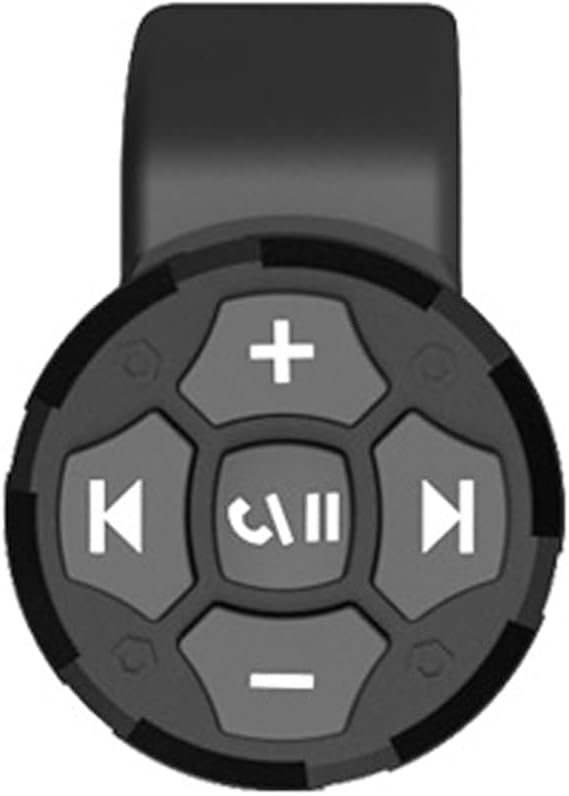 Wireless Media Remote Control BT5.3 Steering Wheel Phone Controller with Hands Free Call Music Playback Selfie Shutter Compatible with iOS Android Smartphones
