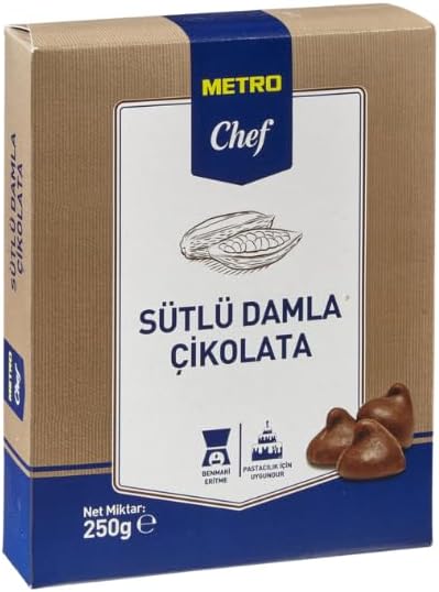 Metro Chef Damla Çikolata (250 Gr, Sütlü)