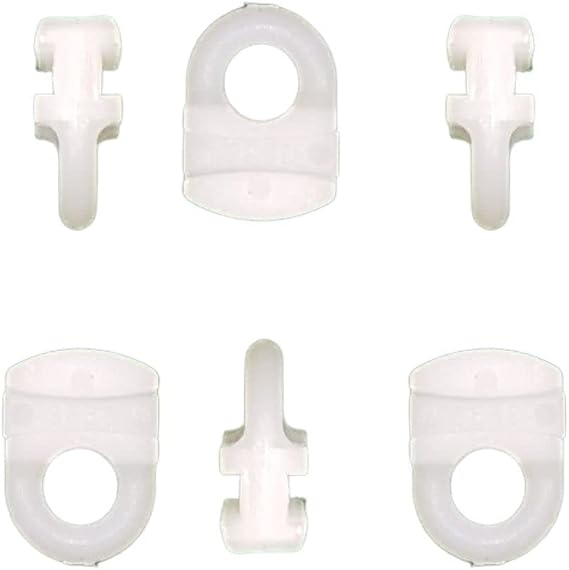 Curtain Track Gliders Hooks White 14mm Rail Sliders for Caravan Pack of 20
