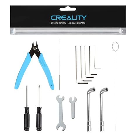 Creality 公式 3Dプリンターツールキット、詰まりポーク/せん断ペンチ/ドライバー/レンチ/クリーニングニードル/ピンセット、メンテナンスツールキット K1/K1C/K2 Plus/Ender 3/3 V2/Ender 3 V3 SE/KE用、すべてのFDMプリンター用