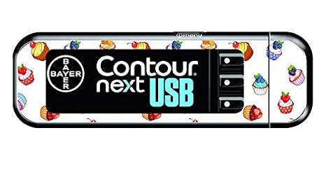 Bayer Contour Next USB Vinyl Sticker (Cupcakes)