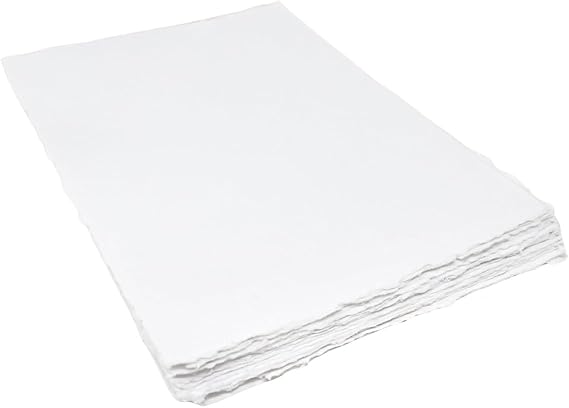 Artway Indigo - A4 Cotton Rag Paper - 100% Cotton/Handmade - 350gsm Mid Texture - A4 (20 Sheets), Natural White