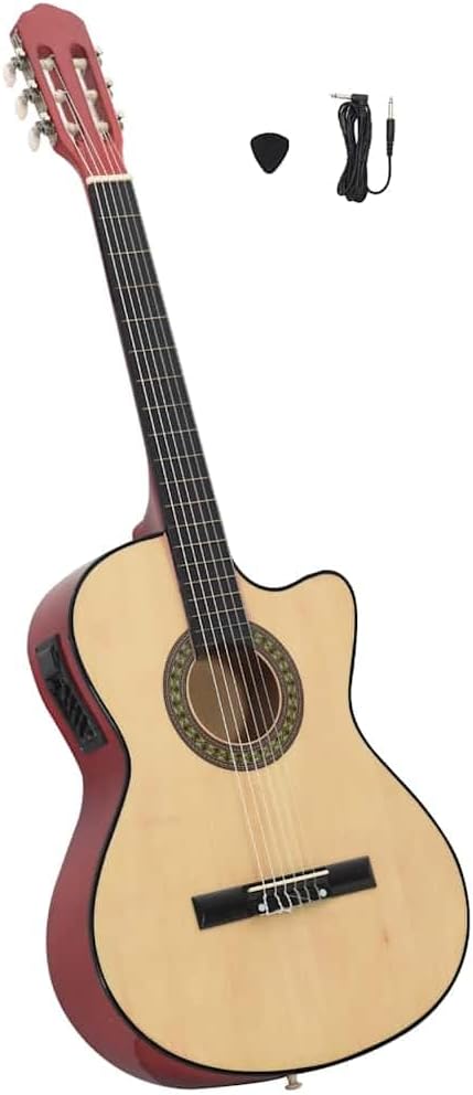 vidaXL Western Classical Cutaway Guitar with Equalizer and 6 Strings