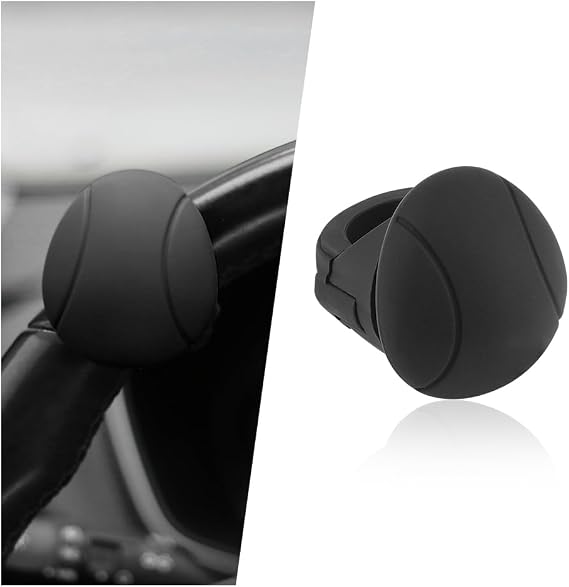 Stacool Araba Direksiyon Düğmesi, 360° Dönebilen Araba Direksiyon Güçlendirici, Evrensel Kaymaz Silikon Direksiyon Simidi Spinner Araba İç Aksesuarları Çoğu Otomobil Kamyon SUV için (Siyah)