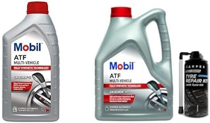 Mobil ATF Multi Vehicle Otomatik Şanzıman Yağı ve Lastik Tamir Seti (4L + 1L)