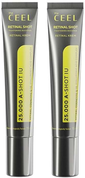 The Ceel Retinal%0.1 Sıkılaştırıcı Krem 2x15 ml - Retinaldehyde, 7x Hyaluronik Asit Kompleksi, Azelaik Asit ve Q10 İçeren Yenileyici ve Nemlendirici Yüz Bakım Kremi