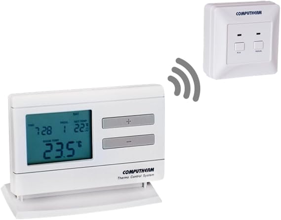 COMPUTHERM Q7RF Wireless Programmable Room Thermostat, Temperature Thermometer, Portable Thermostat, Economy & Comfort Mode