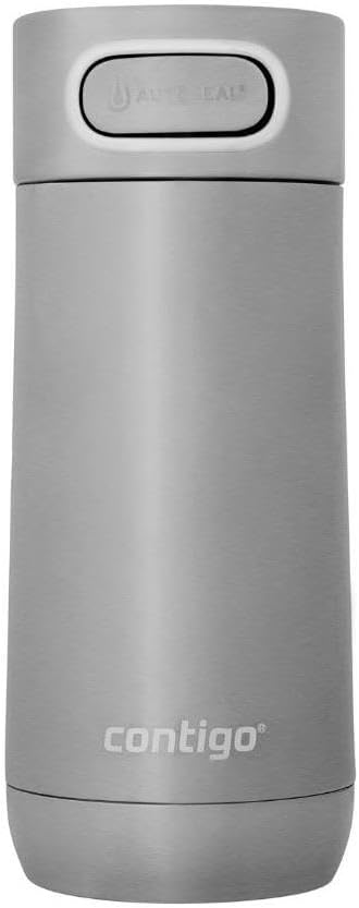 Contigo Luxe Autoseal Insulated Travel Mug, Stainless Steel Coffee Mug, Thermos, Airtight Tumbler, Dishwasher Safe, Easy Clean BPA Free Lid, Stainless Steel, 360ml