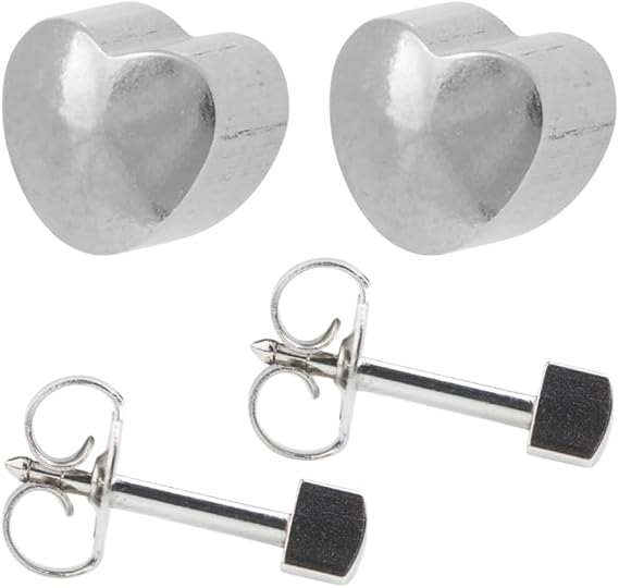 STUDEX Regular 4mm Heart Shaped Stainless Steel Ear Piercing Stud Earrings