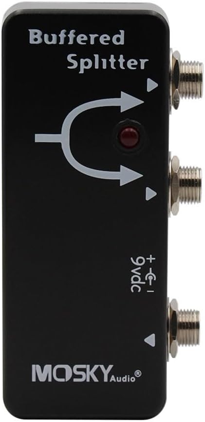 Jayruit Buffered Splitter Guitar Pedal, for MINI Guitar Effect Pedal Bypass Guitars Bass Pedals Preserve with Clear Powerful Signal Versatile for Guitar Bass Pedals, Dual Amp Setup & Long Cable Runs