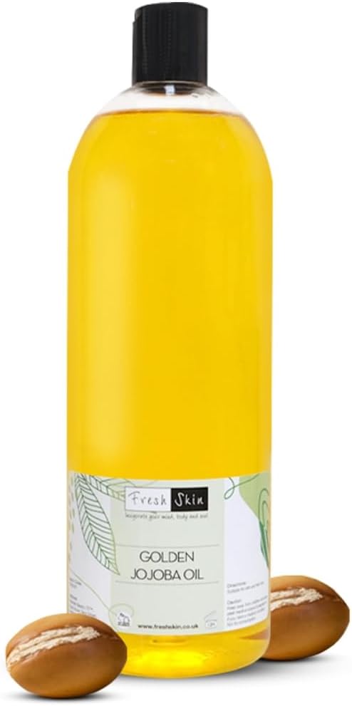 Freshskin Golden Jojoba Oil 1 Litre - Pure Unrefined Cold Pressed (1000ml)