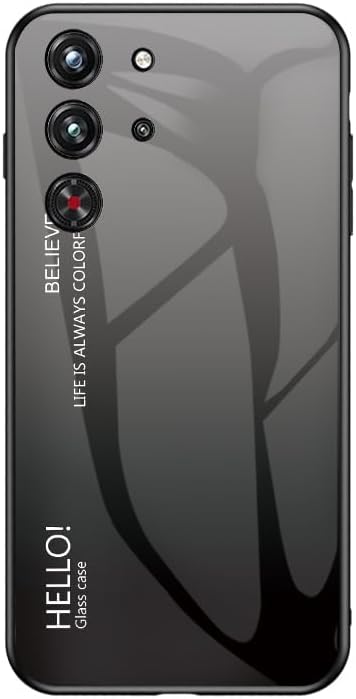 Cover Compatible with ZTE Nubia RedMagic 10 (Pro) (Plus) / 10S Pro (Plus) Triple-Layer【PC panel+Tempering glass+TPU silicone】 Protective Case Grey