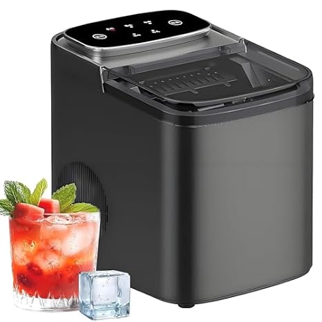 Pellet Ice Maker Machine - Countertop Self-Cleaning Nugget Ice Cube Maker for DIY Drinks and Kitchen Use