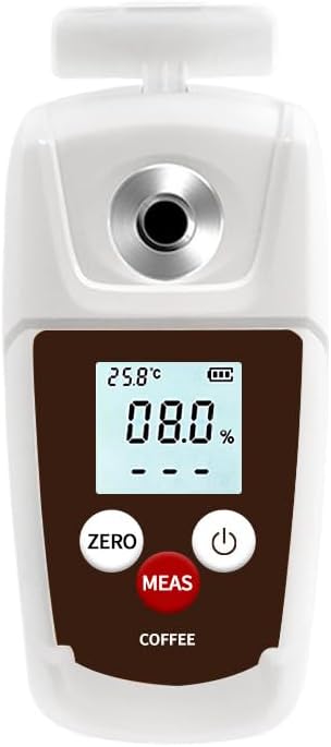 High Precision Digital Coffee TDS Refractometer 0-22% Range(0.2% Accuracy), Temperature Compensation, IP67 Waterproof Pocket Concentration Measuring Tool