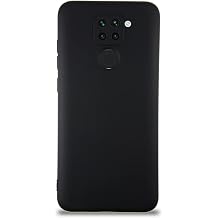KZY Contact In-Cover Velvet Camera Protected Launch Silicone Case Compatible with Xiaomi Redmi Note 9 - Black